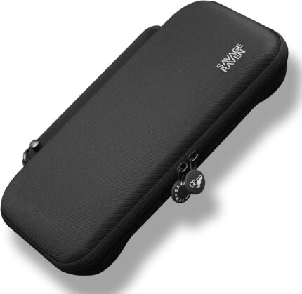 SAVAGE RAVEN by Skull & Co. Every Day Slim Carrying Case for Nintendo Switch 2: Portable Hard Shell Protective Travel Case, Gaming Console Protection- Black