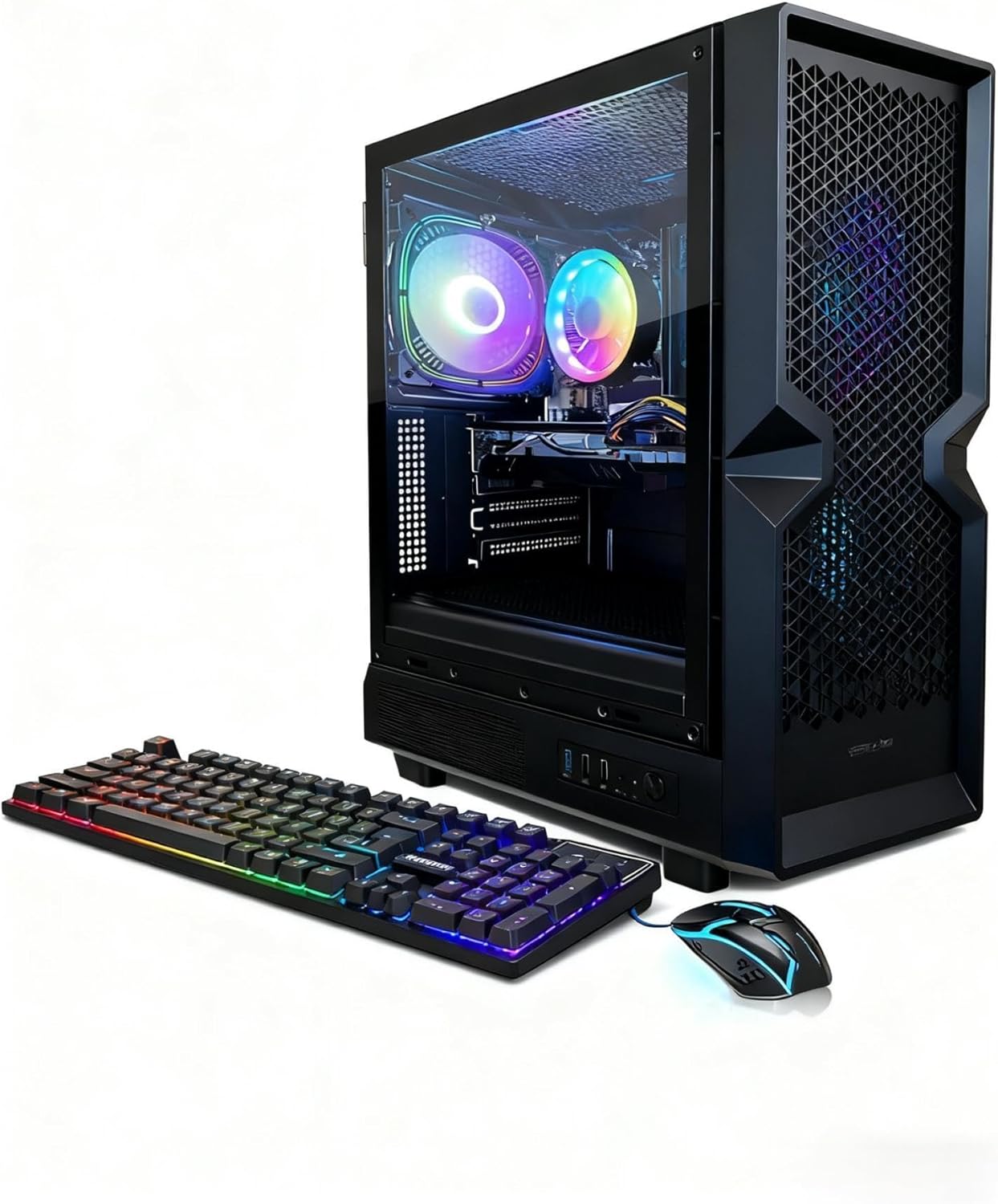 STGAubron Gaming PC Desktop Computer, Intel Core i5 up to 3.6G, Radeon RX 590 8G, 16GB RAM, 1TB SSD, 600M WiFi, BT 5.0, RGB Fan x3, Windows 11 Home STGAubron Gaming PC Desktop Computer, Intel Core i5 up to 3.6G, Radeon RX 590 8G, 16GB RAM, 1TB SSD, 600M WiFi, BT 5.0, RGB Fan x3, Windows 11 Home