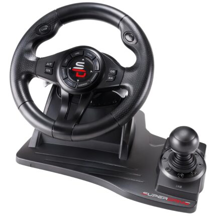 SUBSONIC Superdrive – GS550 steering wheel with pedals, paddles, shifter, vibration racing wheel for Switch 2, Switch, Xbox Serie X/S, PS4, Xbox One, PC