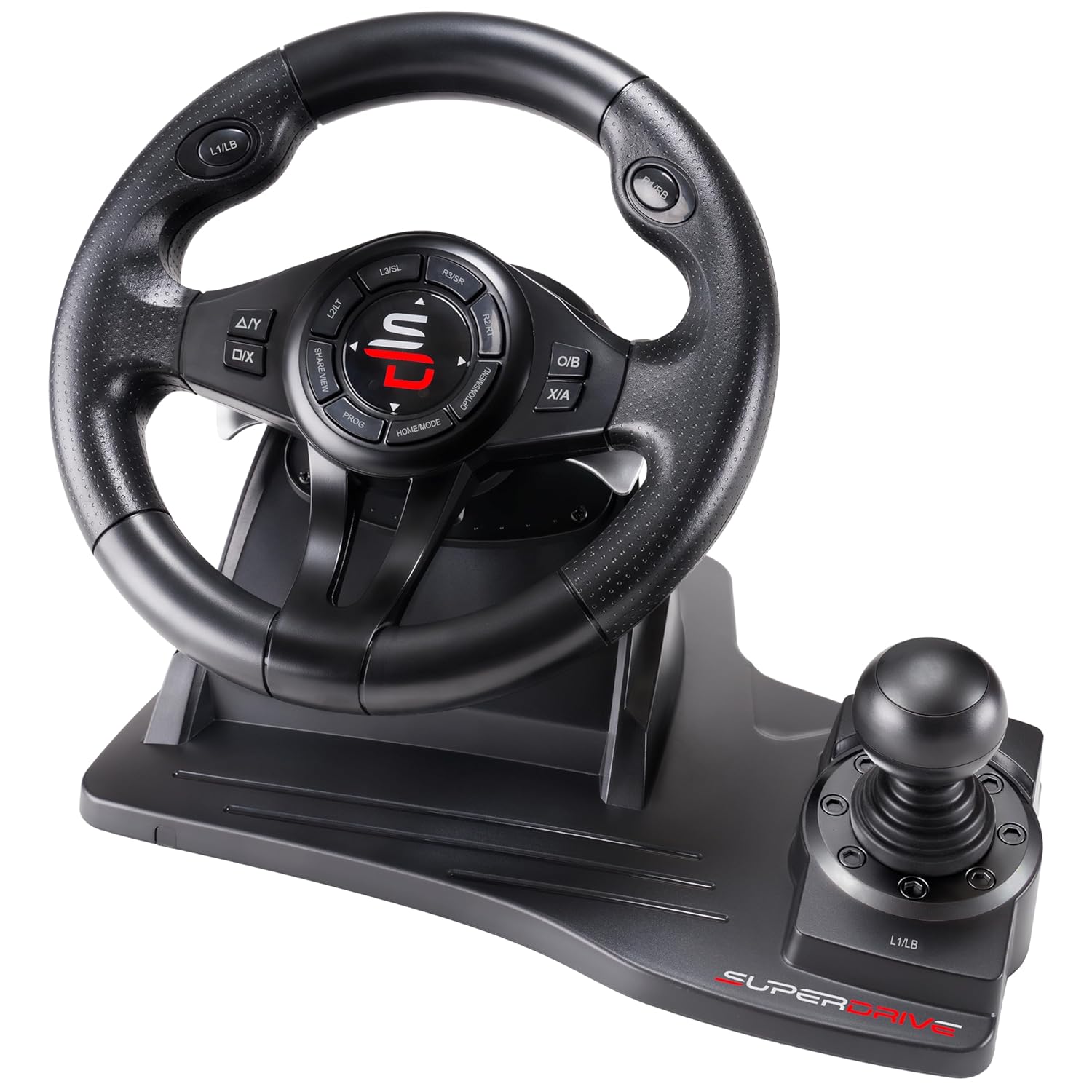 SUBSONIC Superdrive – GS550 steering wheel with pedals, paddles, shifter, vibration racing wheel for Switch 2, Switch, Xbox Serie X/S, PS4, Xbox One, PC SUBSONIC Superdrive – GS550 steering wheel with pedals, paddles, shifter, vibration racing wheel for Switch 2, Switch, Xbox Serie X/S, PS4, Xbox One, PC