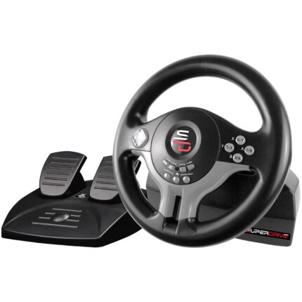 SUBSONIC- Superdrive SV250 Steering Wheel with pedals and gearshift paddles Racing Wheel for Nintendo Switch 2 – Switch – PS4 – Xbox Series X/S, Xbox One and PC