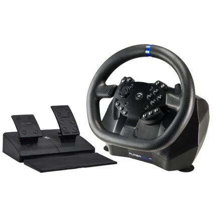 SUBSONIC Superdrive – SV950 steering wheel with pedals and paddles for Xbox Serie X/S, PS4, Xbox One, PC; Programmable for all games