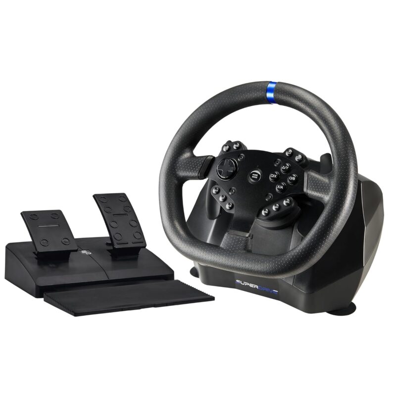 SUBSONIC Superdrive - SV950 steering wheel with pedals and paddles for Xbox Serie X/S, PS4, Xbox One, PC; Programmable for all games