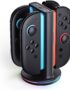 SUPCASE Charging Dock for Nintendo Switch 2 Joy Con, [Supports Dual-Side Charging] [9 Light Modes] Magnetic Controller Fast Charger Stand Station Compatible with Switch 2 Joy Con Accessories, Black