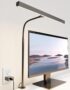 SUPERDANNY LED Desk Lamp for Office Home, Eye-Caring Desk Light with Adjustable Gooseneck, 12W Touch Control Dimmable Brightness, Architect Clamp Lamp with USB Adapter for Reading Study Workbench