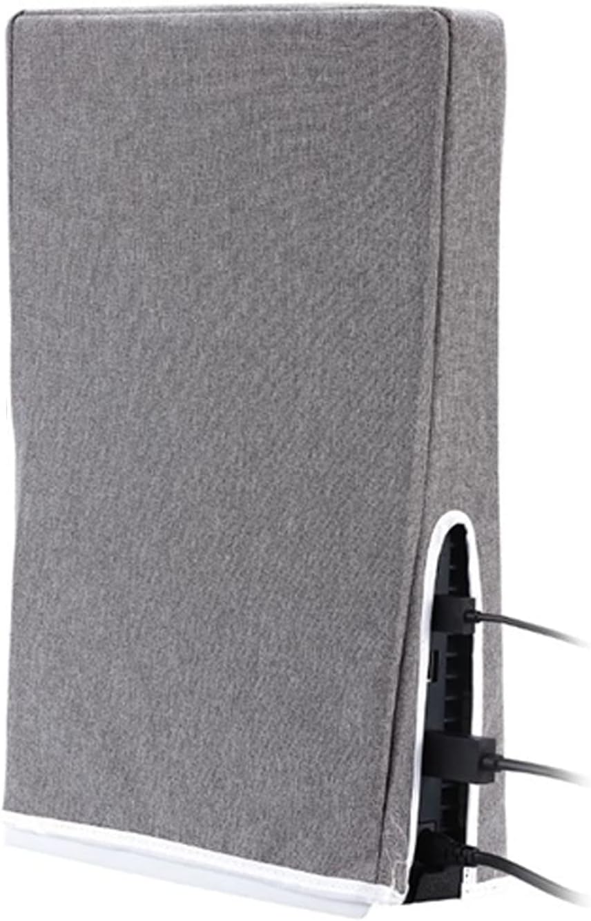 Septpenta Oxford Cloth Game Console Dust Cover, Designed for PS5 Game Console Vertical Dust Cover, 15.4X10.2X3.5In, for Living Room, Bedroom and Other Scenes(Grey) Septpenta Oxford Cloth Game Console Dust Cover, Designed for PS5 Game Console Vertical Dust Cover, 15.4X10.2X3.5In, for Living Room, Bedroom and Other Scenes(Grey)