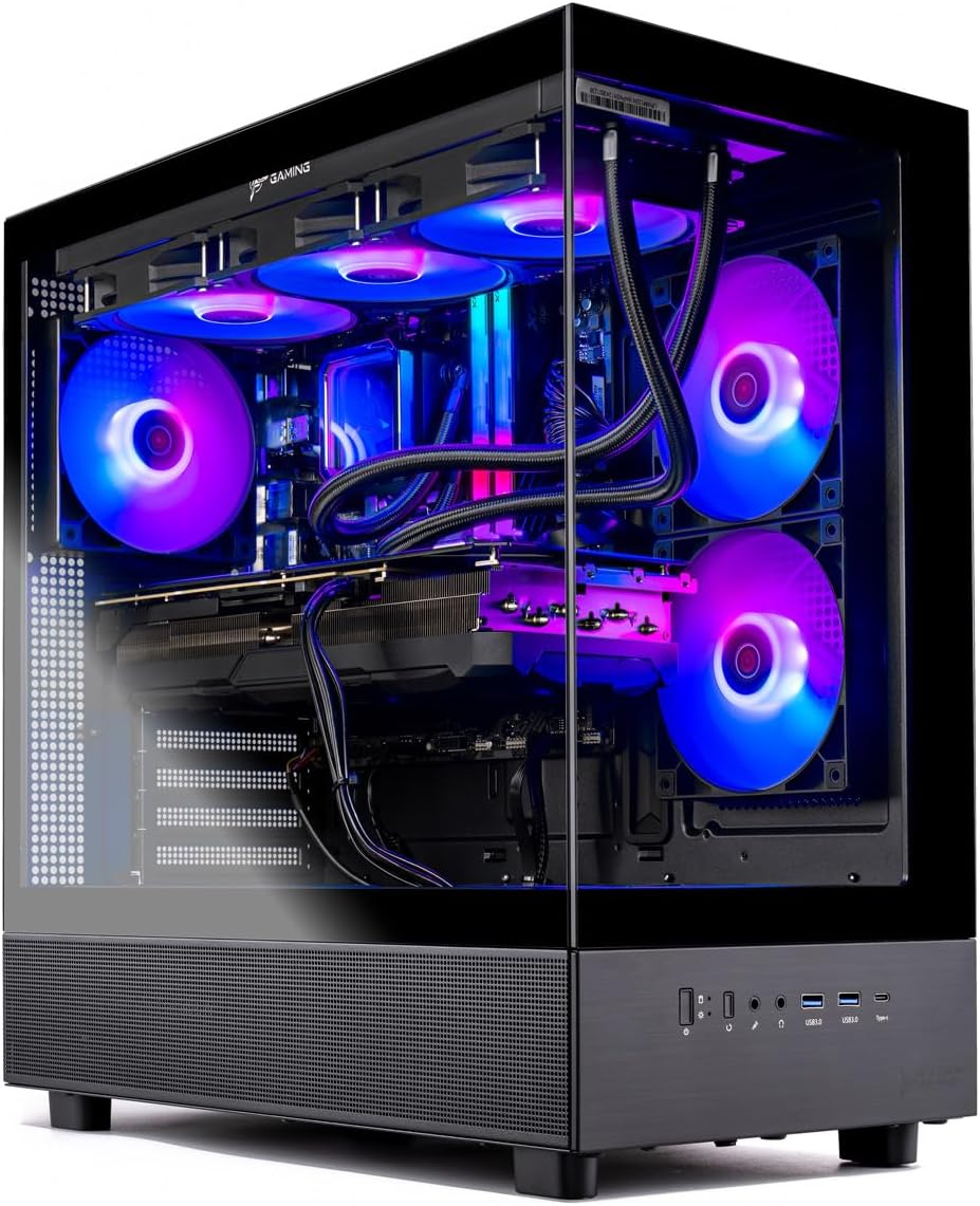 Skytech Azure Gaming PC Desktop, Ryzen 7 9700X 3.8 GHz (5.5GHz Turbo Boost), NVIDIA RTX 4060 8GB GDDR6, 1TB SSD, 16GB DDR5 RAM 6000, 650W Gold PSU, 360mm ARGB AIO, Wi-Fi, Win 11 Home Skytech Azure Gaming PC Desktop, Ryzen 7 9700X 3.8 GHz (5.5GHz Turbo Boost), NVIDIA RTX 4060 8GB GDDR6, 1TB SSD, 16GB DDR5 RAM 6000, 650W Gold PSU, 360mm ARGB AIO, Wi-Fi, Win 11 Home