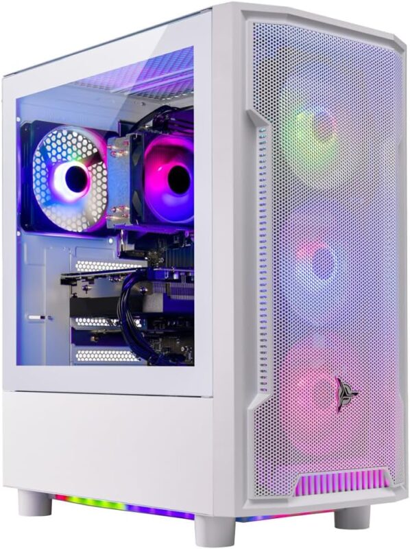 Skytech Gaming Archangel Desktop PC, Intel i5 13400F 2.5 GHz (4.6GHz), NVIDIA RTX 4060 8GB, 2TB NVMe SSD, 32GB DDR5 RAM 5200 RGB, 650W Gold PSU, Wi-Fi, Win 11
