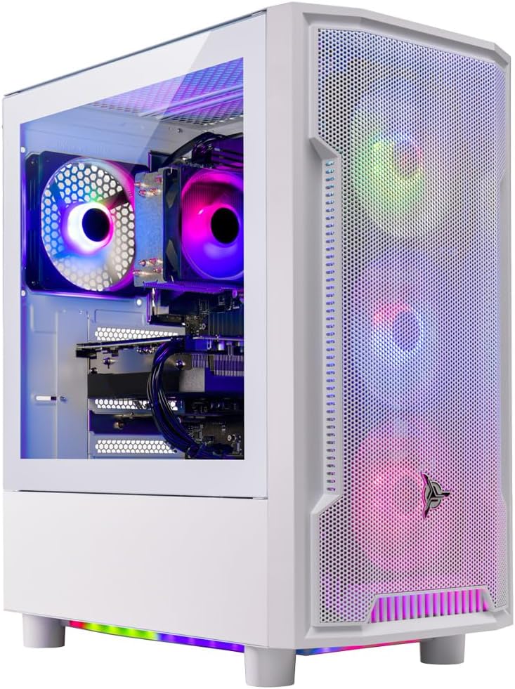 Skytech Gaming Archangel Desktop PC, Intel i5 13400F 2.5 GHz (4.6GHz), NVIDIA RTX 4060 8GB, 2TB NVMe SSD, 32GB DDR5 RAM 5200 RGB, 650W Gold PSU, Wi-Fi, Win 11 Skytech Gaming Archangel Desktop PC, Intel i5 13400F 2.5 GHz (4.6GHz), NVIDIA RTX 4060 8GB, 2TB NVMe SSD, 32GB DDR5 RAM 5200 RGB, 650W Gold PSU, Wi-Fi, Win 11