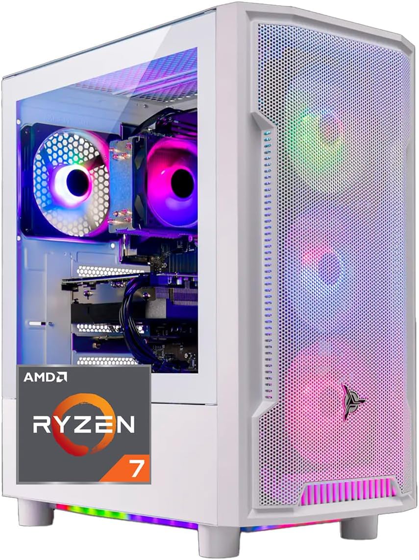 Skytech Gaming Archangel Desktop PC, Ryzen 7 5700 3.7 GHz (4.6GHz), AMD RX 6600 8GB, 1TB NVMe SSD, 16GB DDR4 RAM 3200, 650W Gold PSU, Wi-Fi, Win 11 Skytech Gaming Archangel Desktop PC, Ryzen 7 5700 3.7 GHz (4.6GHz), AMD RX 6600 8GB, 1TB NVMe SSD, 16GB DDR4 RAM 3200, 650W Gold PSU, Wi-Fi, Win 11