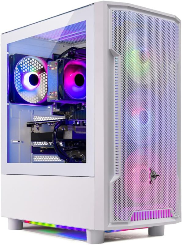 Skytech Gaming Archangel Gaming PC, AMD Ryzen 7 7700X 4.5GHz, NVIDIA RTX 5060, 1TB Gen4 NVMe SSD, 32GB DDR5 RAM 5600, 650W Gold PSU, Wi-Fi, Win 11, Desktop