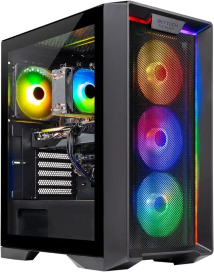 Skytech Gaming Nebula Gaming PC, Intel i5 14400F 2.5GHz, NVIDIA RTX 5060, 1TB NVMe SSD, 16GB DDR5 RAM 6000, 650W Gold PSU, Wi-Fi, Win 11, Desktop