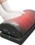 Snailax Foot Rest Under Desk at Work, Heated Under Desk Foot Stool with Double Layer Adjustable Height, Feet Warmer with Vibration Massage, Ergonomic Gaming Home Footstool for Lumbar Back Knee Pain