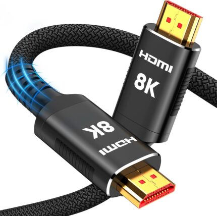 Snowkids Long HDMI Cable 25 ft, 8K 48Gbps Ultra High-Speed HDMI 2.1 Cables Cord, 10K 8K@60Hz, 4K@120Hz Compatible for TV/Laptop/Monitor/PS-5/X-box/Projector/Entertainment, Sound System & More