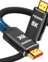 Snowkids Long HDMI Cable 25 ft, 8K 48Gbps Ultra High-Speed HDMI 2.1 Cables Cord, 10K 8K@60Hz, 4K@120Hz Compatible for TV/Laptop/Monitor/PS-5/X-box/Projector/Entertainment, Sound System & More