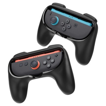 Spigen JoyCon Grip Designed for Nintendo Switch 2 (2025) NS100 Joy Cons Controller Cover, 2 Pack – Black