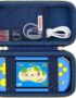 Supmay Carrying Case Compatible with CCTU / TEBIYOU Handheld Games Preloaded 218 Retro Video Games, Portable Gaming Electronic Toys Storage Holder Travel Bag with Mesh Pocket for USB Cable, Blue