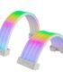 TECWARE Flex RGB Cable Cover Kit | Compatible with 24-Pin Motherboard and 8-Pin/16-Pin GPU | ARGB PSU Cable Extension with 5V 3-Pin Sync | RGB Lighting Kit for PC Cables | White
