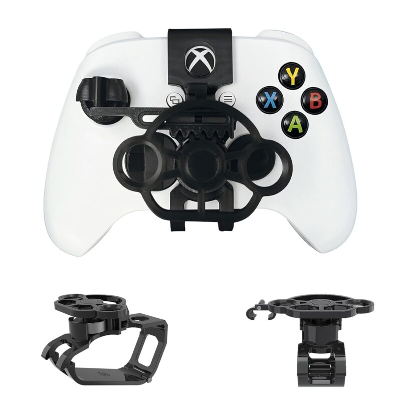 TXW Mini Steering Wheel for X-box One/X-box Series X|S Game Controller,Racing Games Controller Steering Wheel Attachment Accessory for X-box Game Controller (Black)