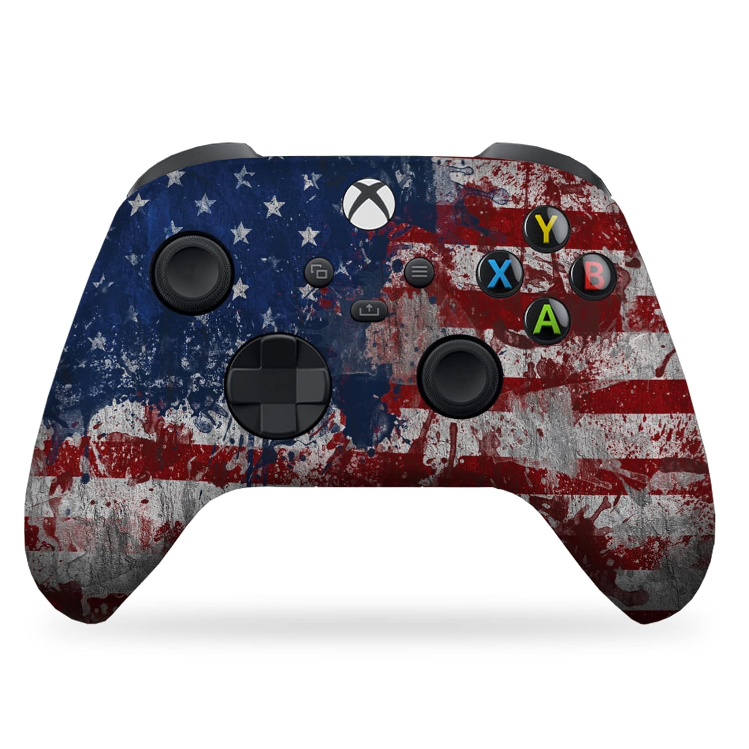 Tattered Flag Custom X-box Controller Wireless compatible with X-box One/ X-box Series X/S by DreamController | Proudly Customized in USA with Permanent HYDRO-DIP Printing (NOT JUST A SKIN) Tattered Flag Custom X-box Controller Wireless compatible with X-box One/ X-box Series X/S by DreamController | Proudly Customized in USA with Permanent HYDRO-DIP Printing (NOT JUST A SKIN)
