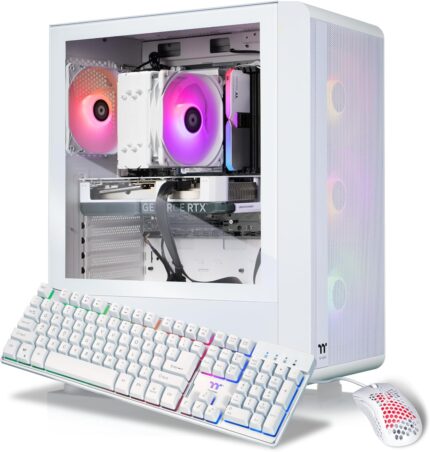 Thermaltake LCGS Quartz 7660 Gaming Desktop (AMD Ryzen™ 5 7600X, 16GB 6000MT/s DDR5 RGB Memory, NVIDIA GeForce® RTX 5060, 1TB NVMe M.2, WiFi, Windows 11) S2QT-B65K-560-LCS