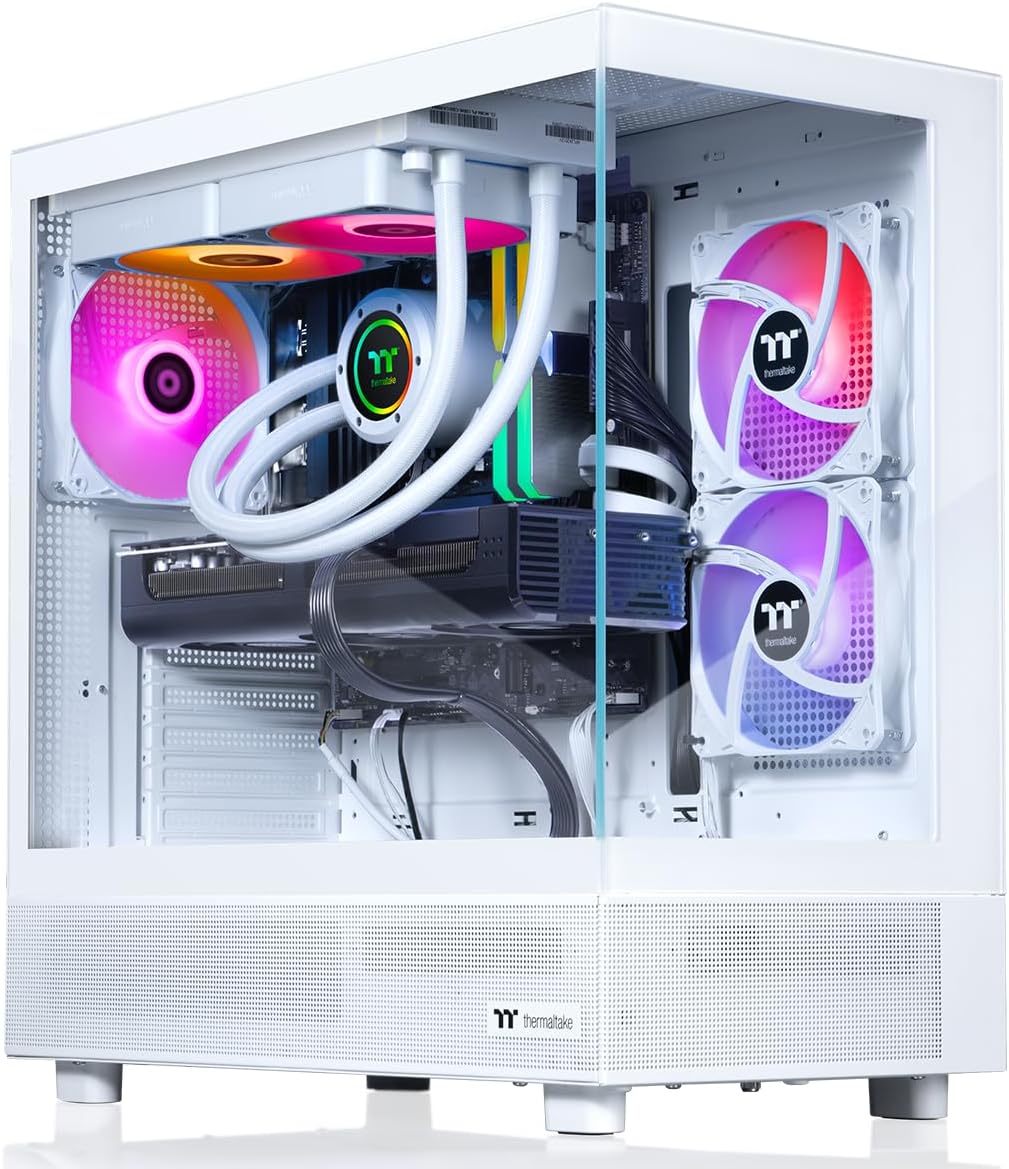 Thermaltake LCGS View 7897XS-270 Gaming Desktop (AMD Ryzen™ 7 7800X3D, 32GB 5600MT/s DDR5 RGB Memory, AMD Radeon™ RX 9070 XT, 1TB NVMe M.2, WiFi, Windows 11) V27S-B650-97X-LCS Thermaltake LCGS View 7897XS-270 Gaming Desktop (AMD Ryzen™ 7 7800X3D, 32GB 5600MT/s DDR5 RGB Memory, AMD Radeon™ RX 9070 XT, 1TB NVMe M.2, WiFi, Windows 11) V27S-B650-97X-LCS