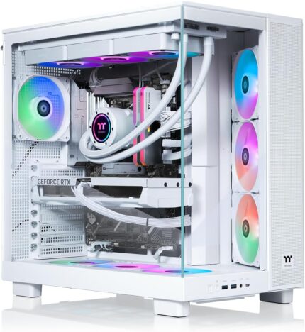 Thermaltake LCGS View 9890S-380XL Gaming Desktop (AMD Ryzen™ 7 9800X3D, 32GB 6000MT/s DDR5 RGB Memory, NVIDIA® GeForce RTX™ 5090, 2TB NVMe M.2, WiFi, Windows 11) VXLS-X870-590-LCS