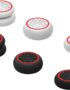 Thumb Grips Caps Performance Joystick Cover Controller for CQC FPS Games, Compatible with PS5, PS4, Xbox Series X/S, Xbox One, Switch Pro, 3 Pairs (6pcs) Silicone Diamond Grain Red
