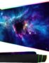 ToLuLu RGB Mouse Pad Gaming, Large LED Mouse Pad with 14 Lights Modes, 35.4 x 15.7 inches XXL Desk Mat for Keyboard and Mouse, Extended Desk Pad Mat PC Gaming Mousepad Accessories（Blue Purple Galaxy