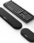 TopMade Upgraded Wider Wrist Rest Set, Soft Memory Foam Keyboard Hand Rest Pad, Computer Ergonomic Keyboard Mouse Wrist Support for Typing Pain Relief, Comfort for Office, Gaming, Study, Black