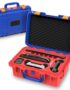 Travel Carrying Case for Nintendo Switch 2 & Accessories, All in One Protective Case, Hard Shell Cases with 12 Game Cards Slots, Waterproof Storage Organizer Box for Dock, Pro Controller-Red&Blue