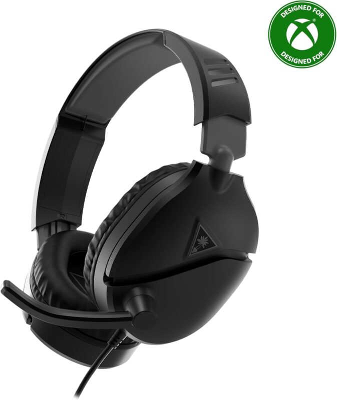 Turtle Beach Recon 70 Multiplatform Gaming Headset for Xbox Series X|S, Xbox One, PS5, PS4, PC & Mobile w/ 3.5mm Wired Connection - Flip-to-Mute Mic, 40mm Speakers, Lightweight Design, Black