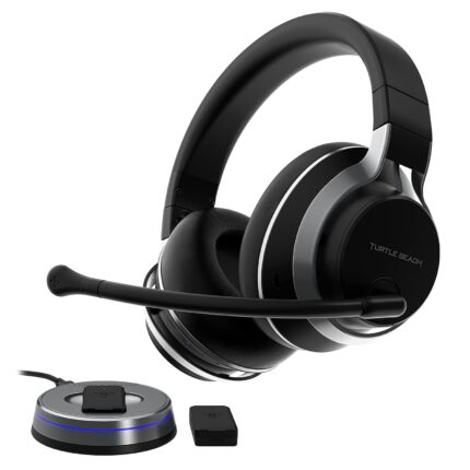Turtle Beach Stealth Pro Multiplatform Wireless Noise-Cancelling Gaming Headset for PS5, PS4, PC, Mac, Mobile – Swappable Batteries – Black