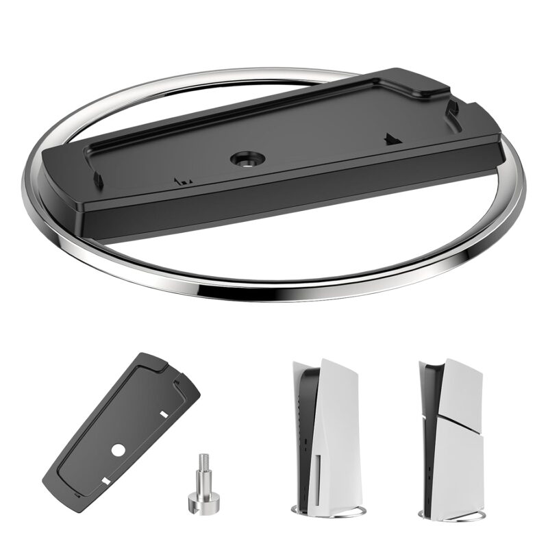 Vertical Stand for P5 Pro, Stable Stand for P5 Pro/Slim Console Disc and Digital, Easy-to-Install Accessories Compatible with P5, with a Nice Look, a Sturdy Screw