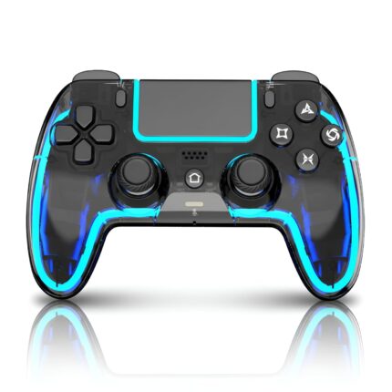 VioraTech Wireless Controller for PS5 with Hall Effect Joysticks, RGB Lighting, Turbo & Macro Functions, Linear Triggers, 6-Axis Sensor, Dual Vibration, Touchpad, Speaker & 3.5mm Audio Jack – Compatible with PS5/Pro/Slim/Mac/Steam Deck/PC
