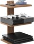 WALI Floating TV Shelf, 3 Tier Projector Shelf for DVD Players, Routers, Game Consoles, Cable Boxes, Living Room Decor Accessories, Wall Mount Shelves Holds Up to 22lbs (CS303N), 3-Shelf, Walnut Brown