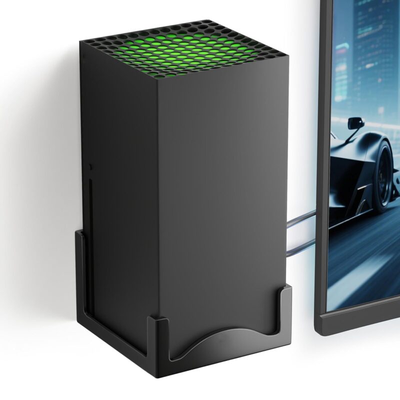 Wall Mount for Xbox Series X – Heavy-Duty Metal Console Holder with Ventilated Base and Silicone Pads – Space-Saving Xbox X Wall Bracket for Better Cooling and Easy Installation