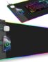 Wireless Charging Mouse Pad, RGB Gaming Mousepad, 31.5"x15.7" Extra Large Desk Pad, 13 Light Modes, Ultra-Smooth Surface, Non-Slip Base, Waterproof Computer Keyboard Mat for MacBook, PC, Laptop, Black