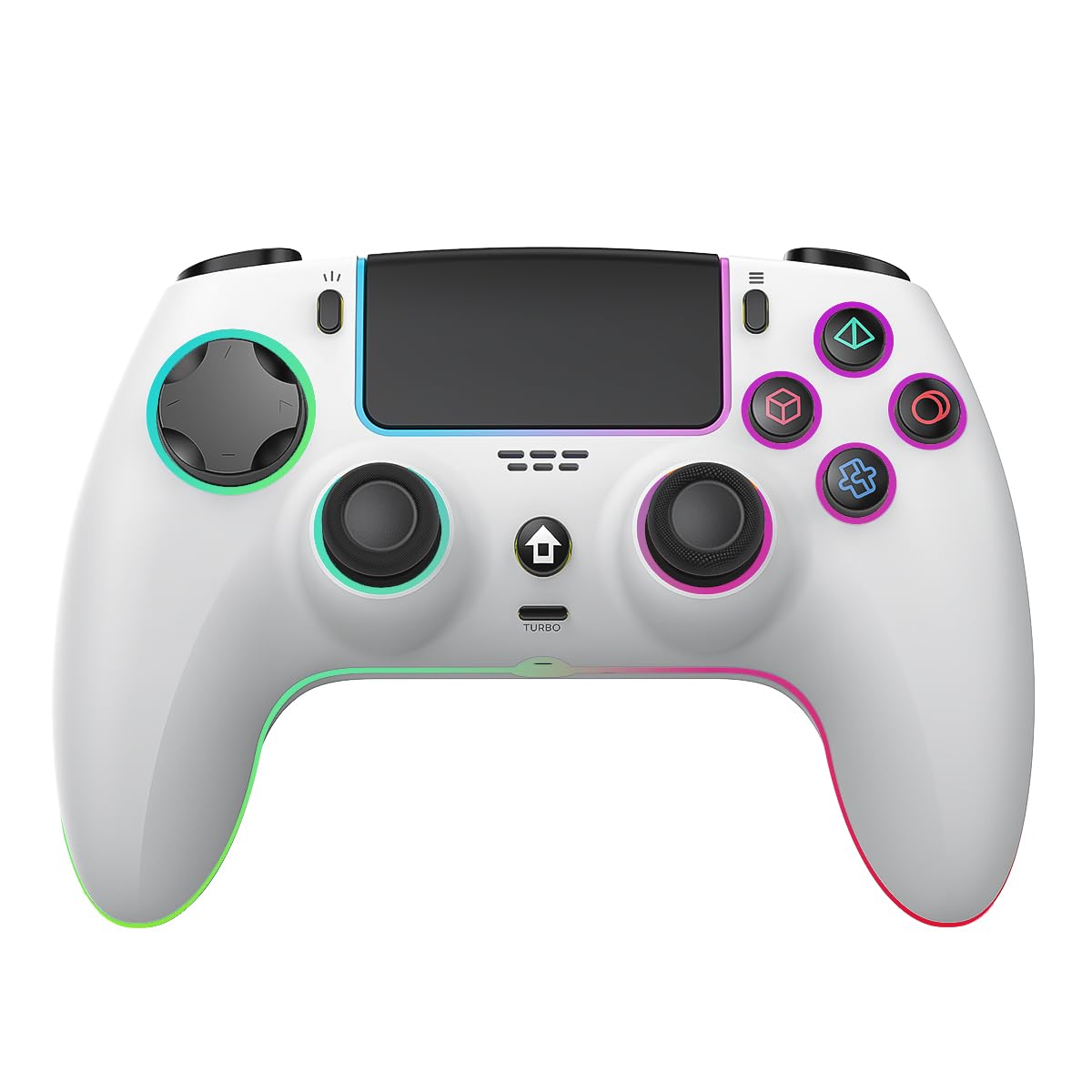 Wireless Controller Compatible with PS-5/Pro/PC/MAC/iOS/Android10/Steam Deck, Gamepad with 7 Colors RGB Lighting/Dual Vibration/Turbo/Programmable/Headset Jack/6 Axis Gyro Sensor/1500 mAh Battery Wireless Controller Compatible with PS-5/Pro/PC/MAC/iOS/Android10/Steam Deck, Gamepad with 7 Colors RGB Lighting/Dual Vibration/Turbo/Programmable/Headset Jack/6 Axis Gyro Sensor/1500 mAh Battery
