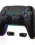 Wireless Controller for PS5 Pro/PlayStation-5/PC/Mac with Hall Effect joystick trigger/Back Paddles/Cool RGB/Motion Sensor/TURBO/3.5mm Audio Jack - Built-in Speakers Support P-S5 Console Audio