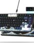 Womier S-K80 75% Keyboard with Color Multimedia Display Mechanical Gaming Keyboard Creamy Sound, Wired Hot Swappable Gasket Mount RGB Custom Key board, Pre-lubed Stabilizer for Mac/Win, Black Kanagawa