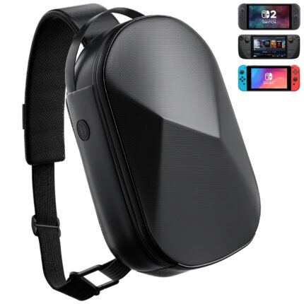 annapro Carrying Case for Switch 2 (2025)/Switch/ROG Xbox Ally X/Steam Deck OLED/Playstation Portal, Protective Hard Shell Travel Case for AC Adapter, Docking Station, Console and Game Accessories