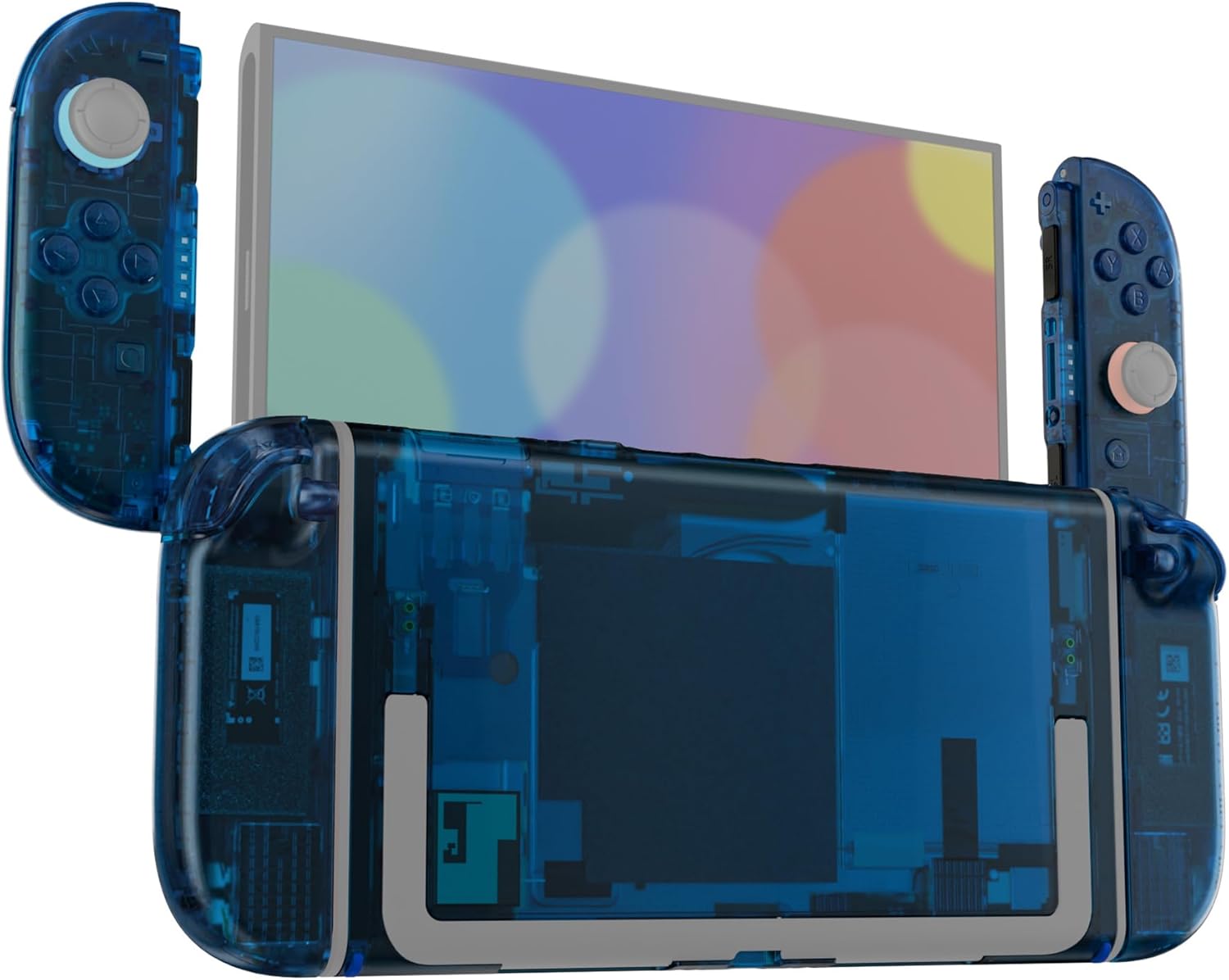 eXtremeRate DIY Replacement Shell Buttons for Nintendo Switch 2, Custom Full Set Rear Back Plate Controller Housing with Buttons for Switch 2 Handheld Console & Joycon 2 – Deluxe Version – Clear Blue eXtremeRate DIY Replacement Shell Buttons for Nintendo Switch 2, Custom Full Set Rear Back Plate Controller Housing with Buttons for Switch 2 Handheld Console & Joycon 2 – Deluxe Version – Clear Blue