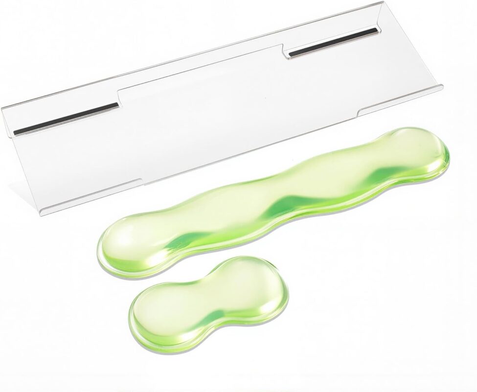 Computer Keyboard Stand with Wrist Rest - Gel Wrist Rest for Keyboard and Mouse, Ergonomic Keyboard Riser with Wrist Rest Support for Mouse